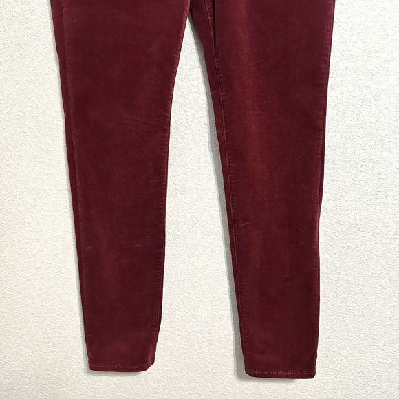 KUT FROM THE KLOTH pants women Size 12 Diana Skinny Corduroy Jeans  burgundy red - Picture 3 of 16
